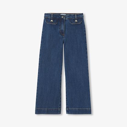 Girl wide leg jeans - medium wash