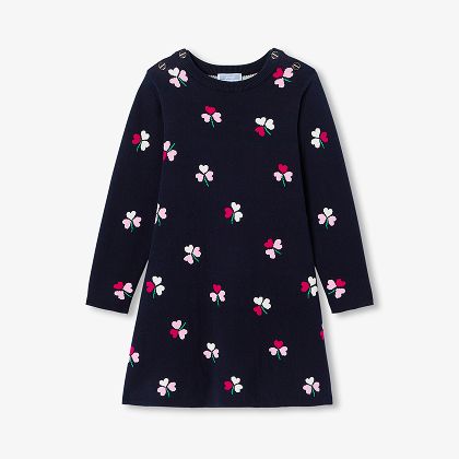 Milleraie velvet girl dress - navy