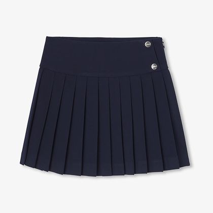 Crepe pleated skirt - navy