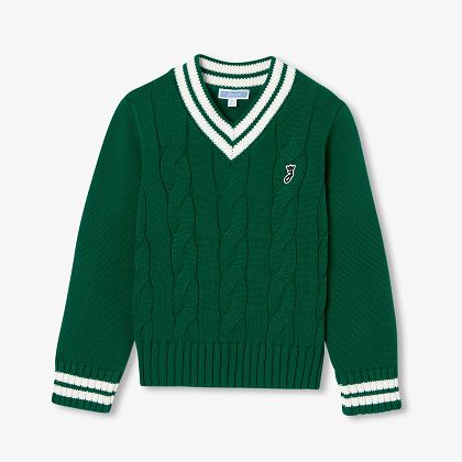 Boy cotton cricket sweater
 - green