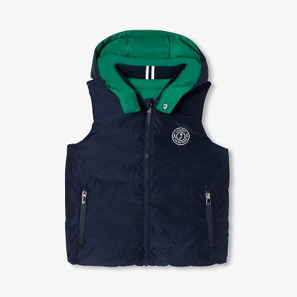 Boy reversible padded jacket - navy/green