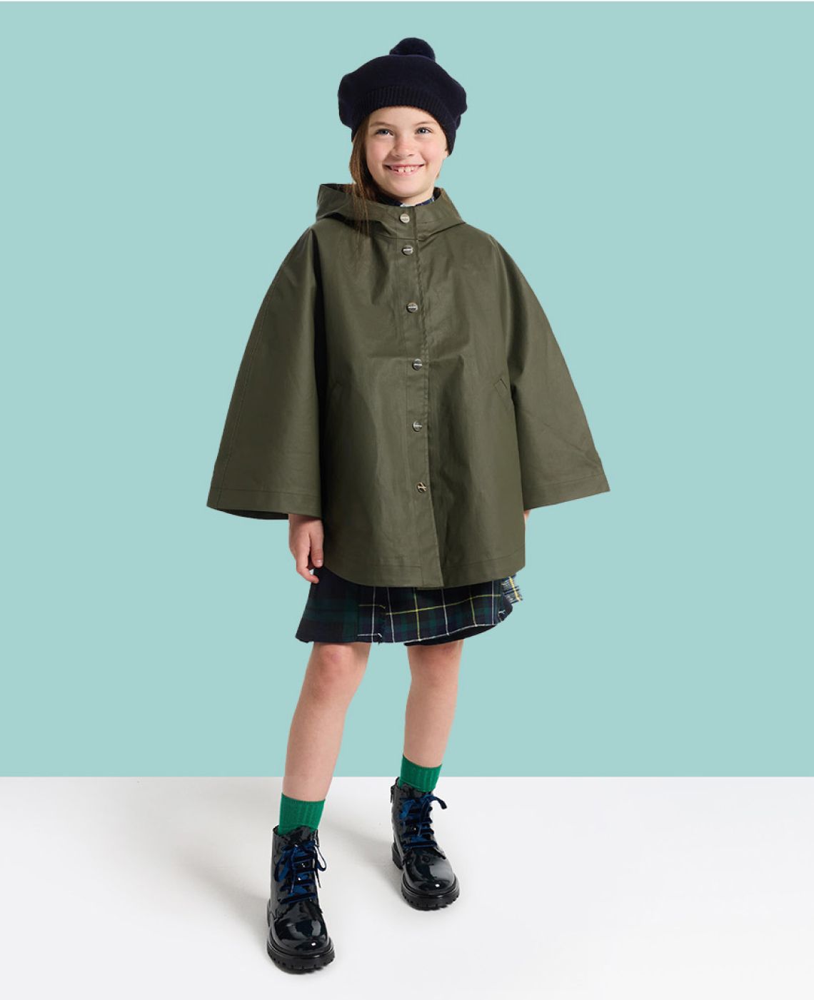 Girl coat tartan-collection