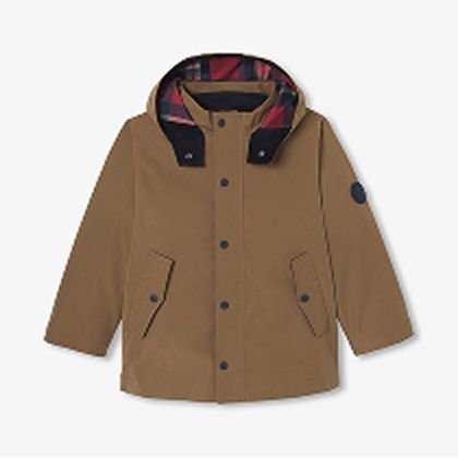 Tan boy parka