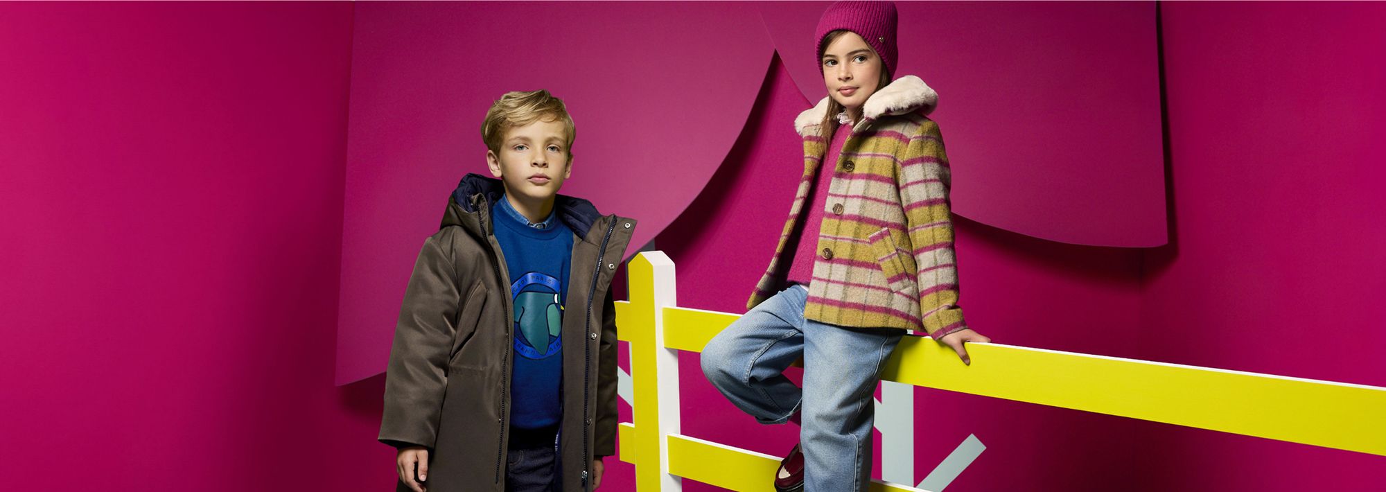 Boy and girl coat collection