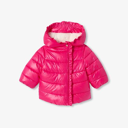Toddler girl parka -light cherry