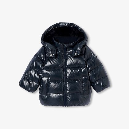 Toddler boy padded jacket - shiny navy