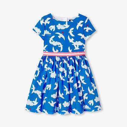 Jacadi x Saint James girl dress - blue/mutlico
