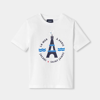 Jacadi x Saint James boy cotton t-shirt - white