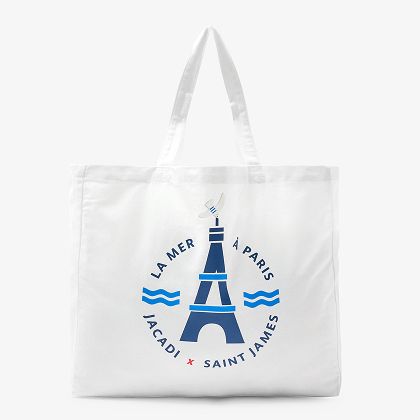 Saint James x Jacadi tote bag - white/multico