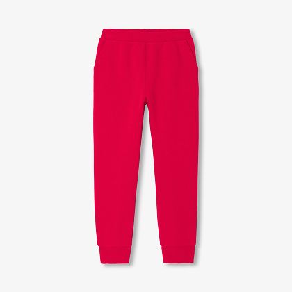 Girl fleece joggers - red