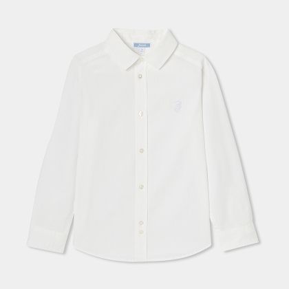 Oxford cotton boy shirt - white