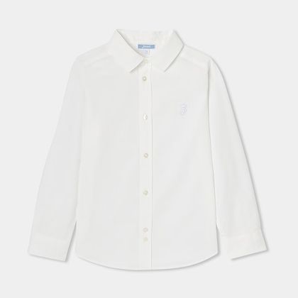 Boy oxford cotton shirt - white