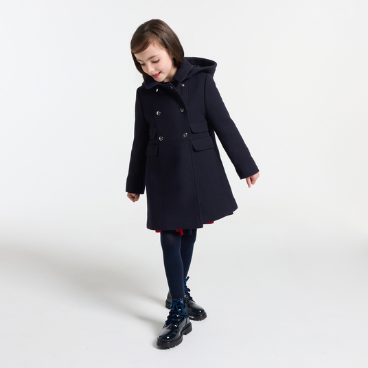 Girl padded jacket - Jacadi navy | Jacadi Paris