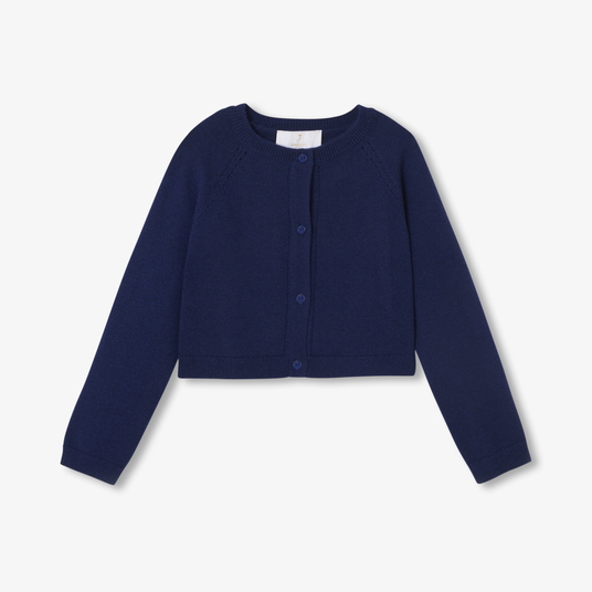 Girl zip-up sweatshirt - Jacadi navy | Jacadi Paris