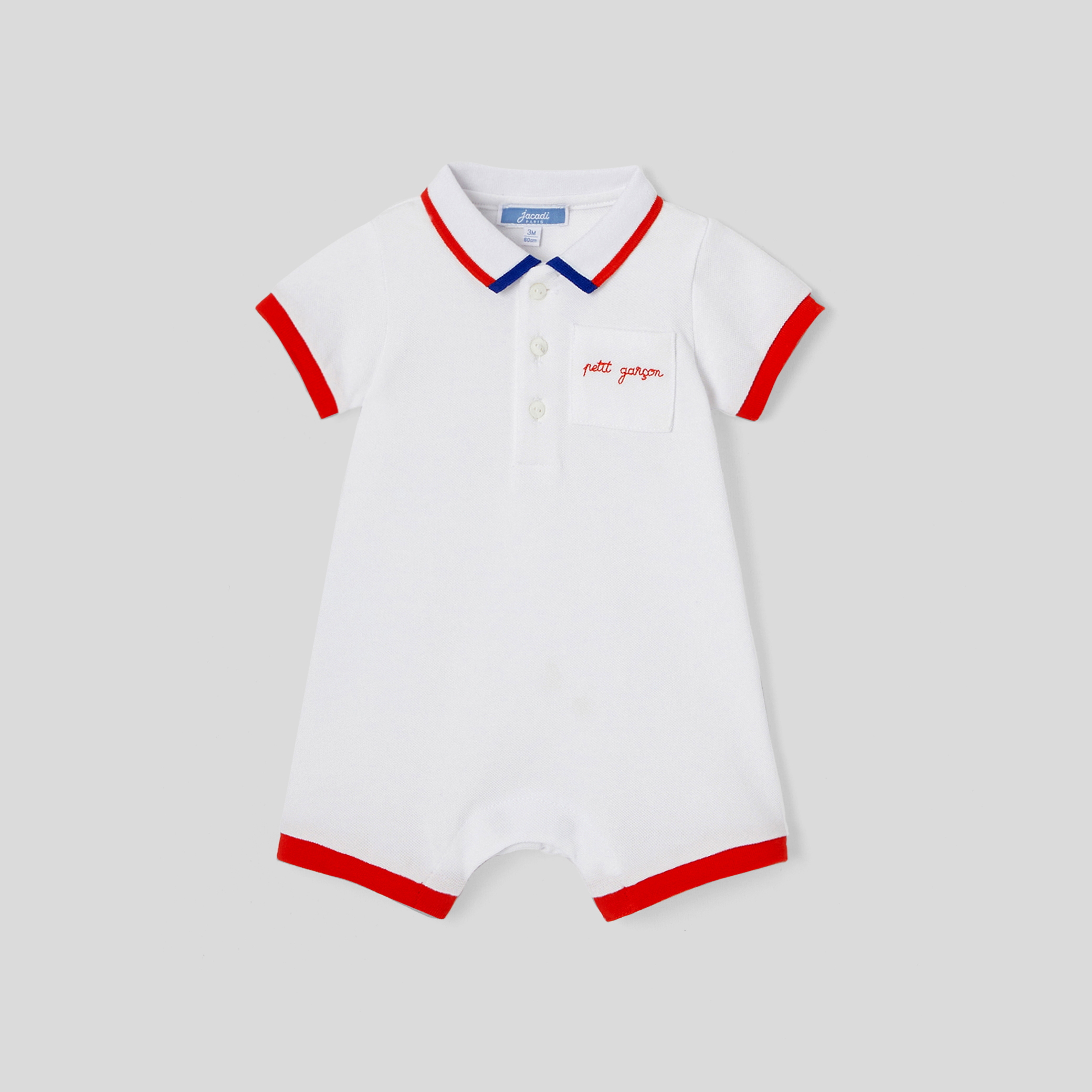 Collar Newborn White Polo Onesie Lacoste Lacoste My 1st Polo