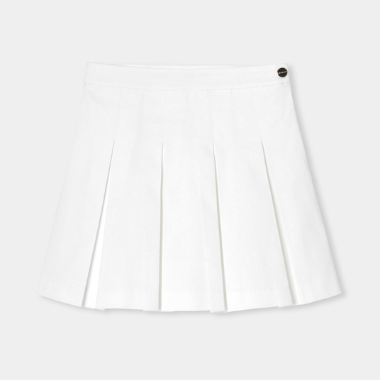 Girl pleated skirt in gabardine Jacadi white Jacadi Paris
