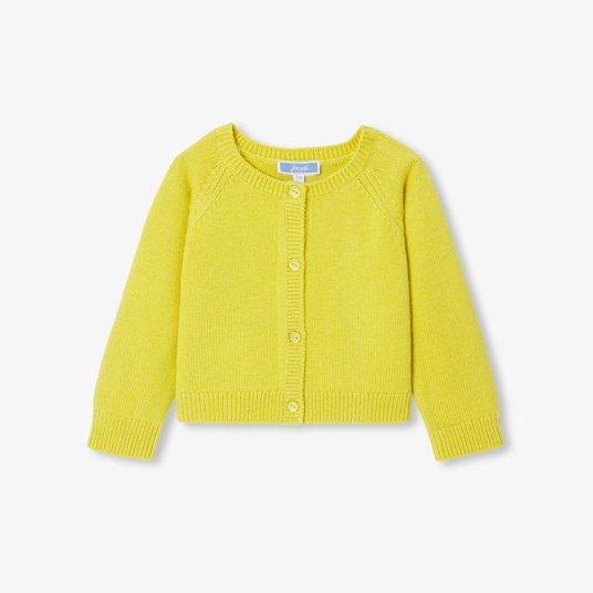 Baby girl cardigan in wool and cashmere Mustard Jacadi Paris
