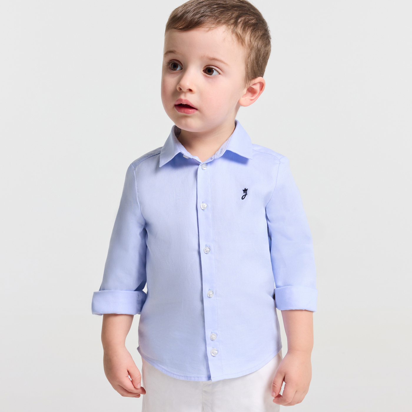 Baby boy Oxford cotton shirt Blue/white Jacadi Paris