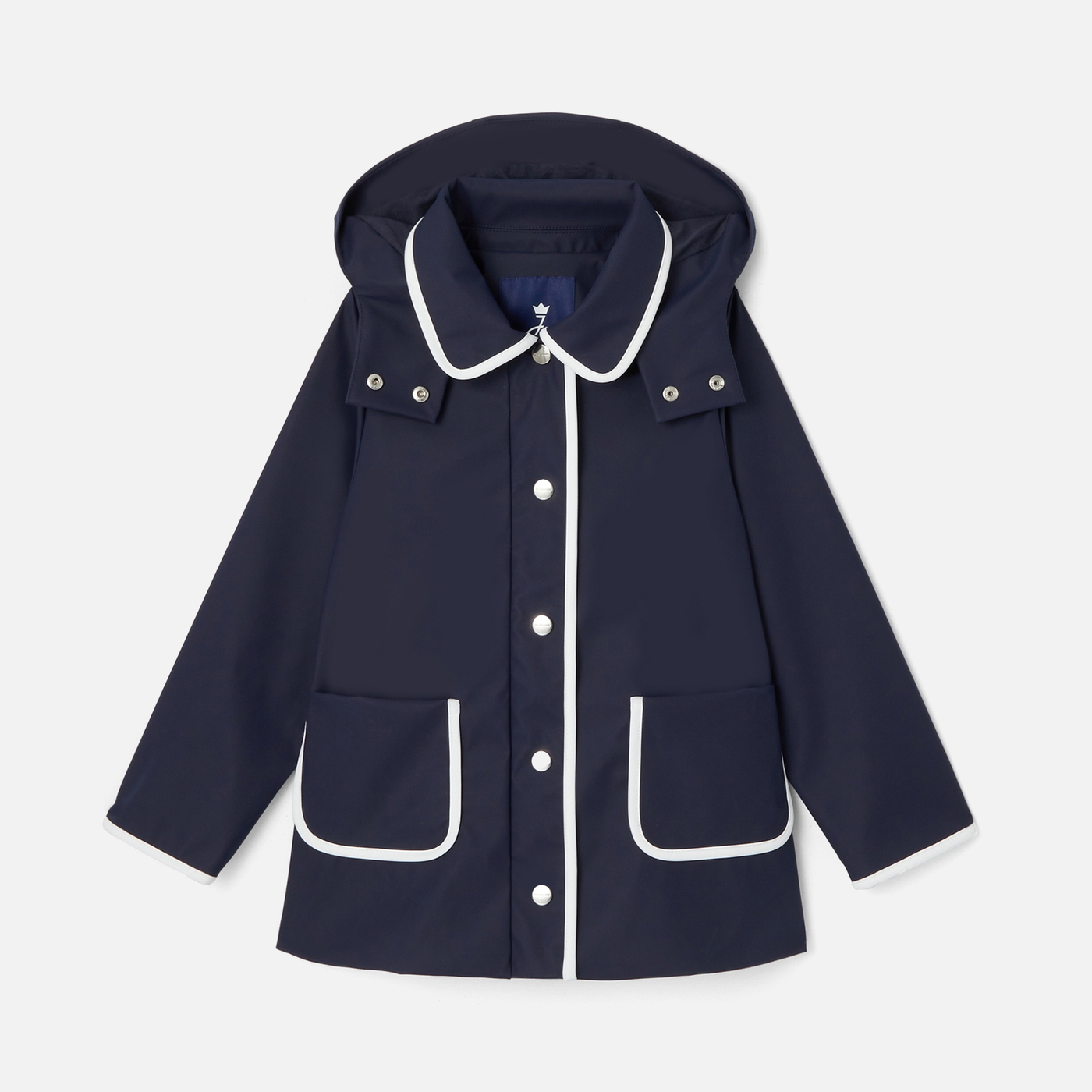 Girl hooded raincoat Jacadi navy Jacadi Paris - Main Image