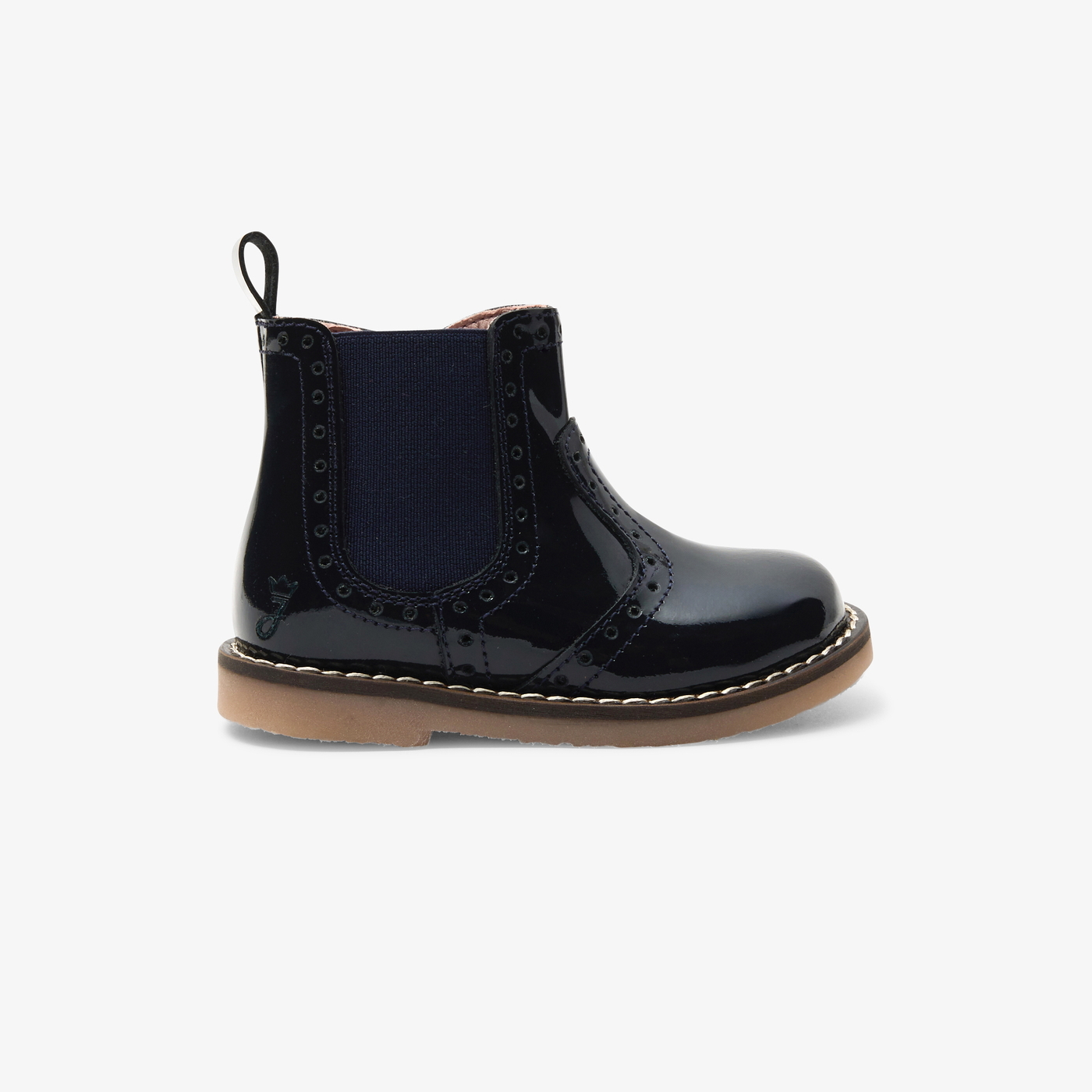 Baby girl Chelsea boots in patent leather Jacadi navy Jacadi Paris