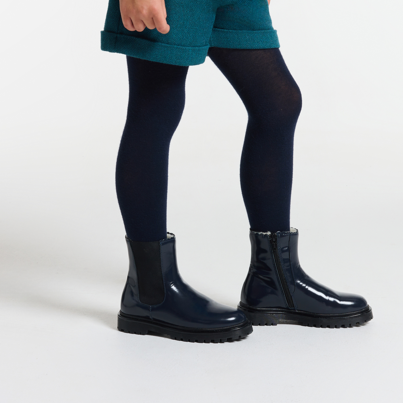 Girl Chelsea boots Jacadi navy Jacadi Paris1