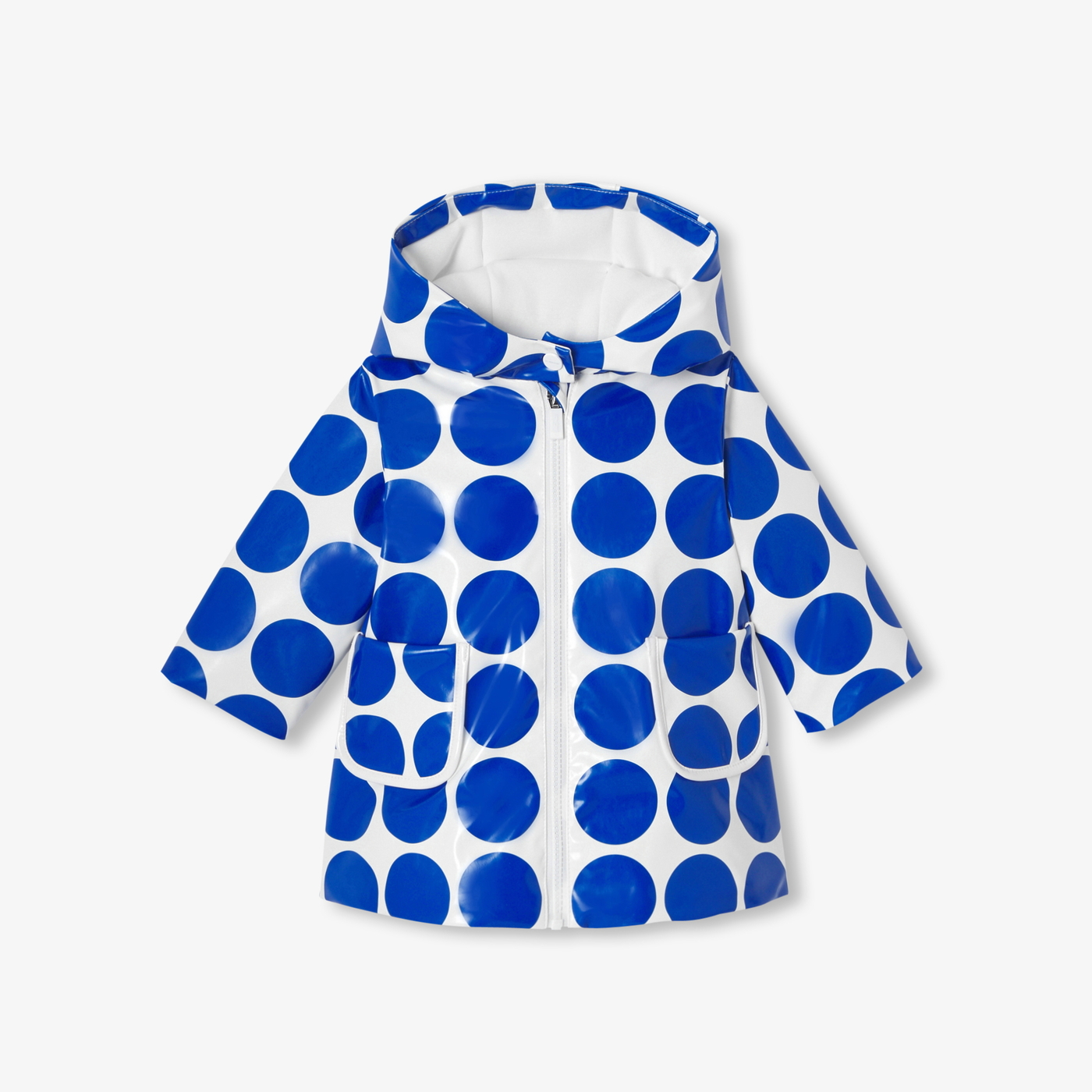 Hooded Coat Rain Jacket For Baby Girl Baby Girl Polka Dot