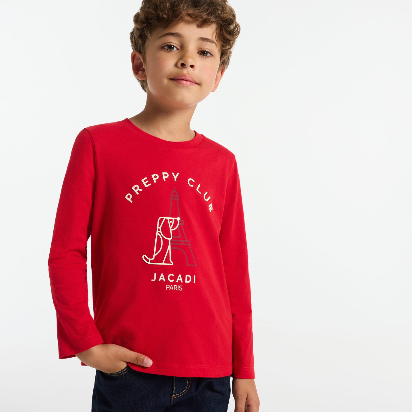Boy long-sleeved T-shirt Brick red Jacadi Paris