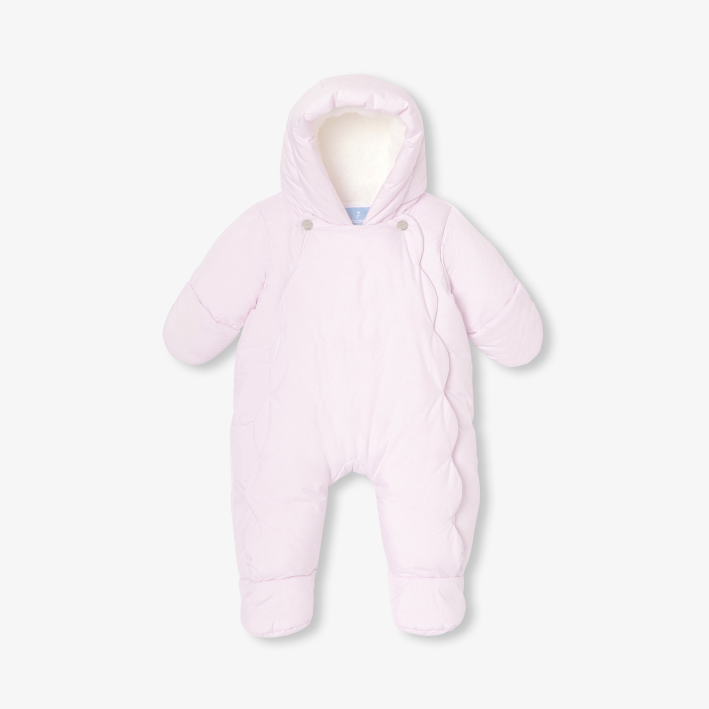 Baby girl nylon snowsuit Light powder pink Jacadi Paris