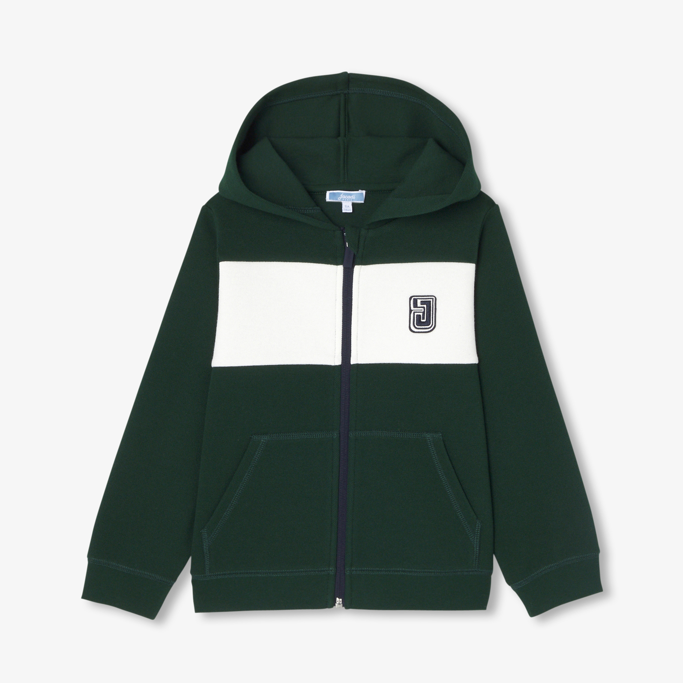 Boy zip-up sweatshirt Green/multicolour Jacadi Paris