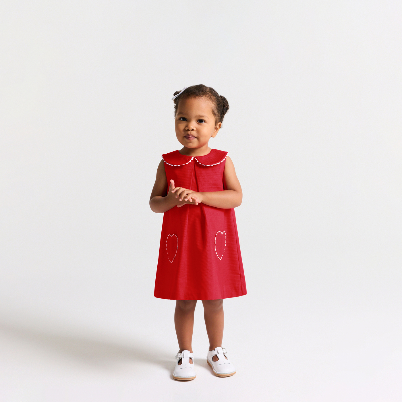Jacadi - Baby Girl Sleeveless Dress in Cotton Piqu - Red - Size: 24M Jacadi - Baby Girl Sleeveless Dress in Cotton Piqu - Red - Size: 24M
