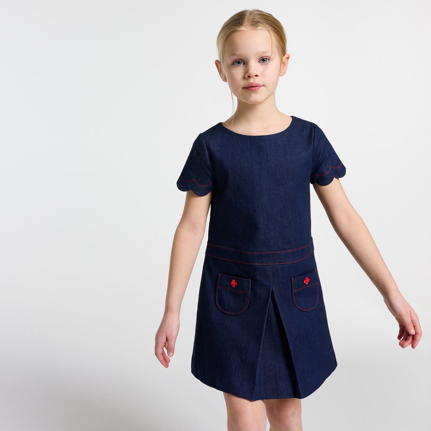 native youth denim dress Denim & Aztec Dress Kid (6-7) 6
