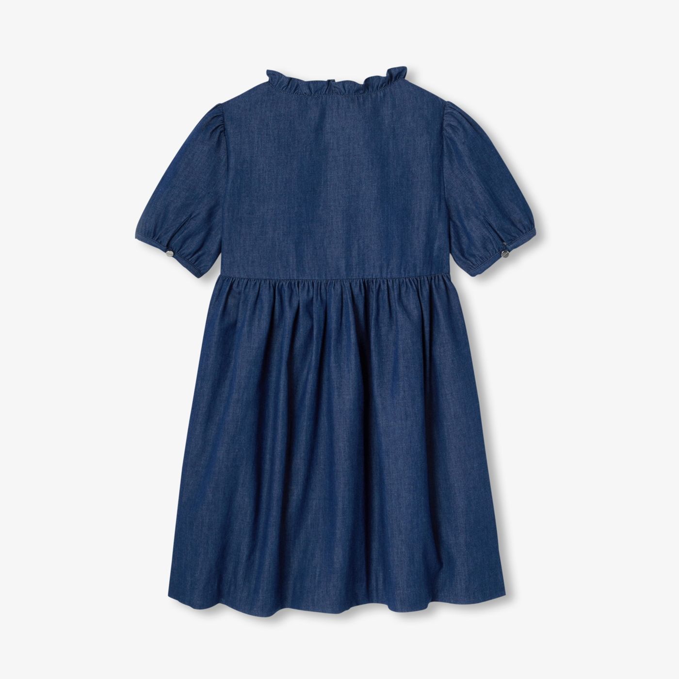 light weight denim dress Denim Seamed Midi Dress in Medium Wash S