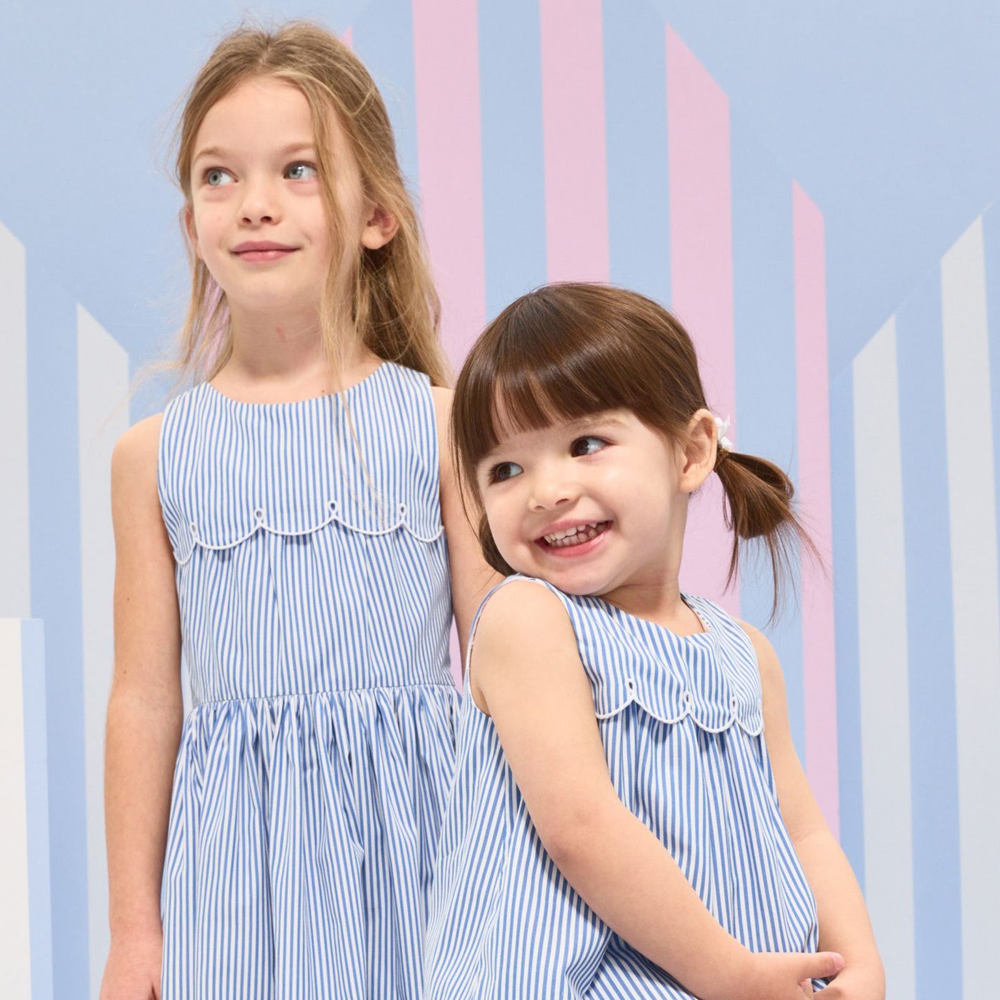 jacadi blue dress Jacadi - Baby girl dress in Oxford cotton - Blue/Multicolour