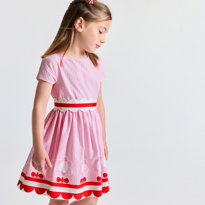 Girls Striped Party Dress Blue Pink 6-9 9-12 12-18 18-24 3 4 5 6 7 Girls Striped Party Dress Blue Pink 6-9 9-12 12-18 18-24 3 4 5 6 7